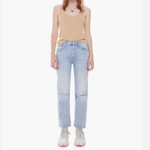 MOTHER The Pixie Tomcat Ankle Jeans In Nature Of The Game 30 10 distressed high